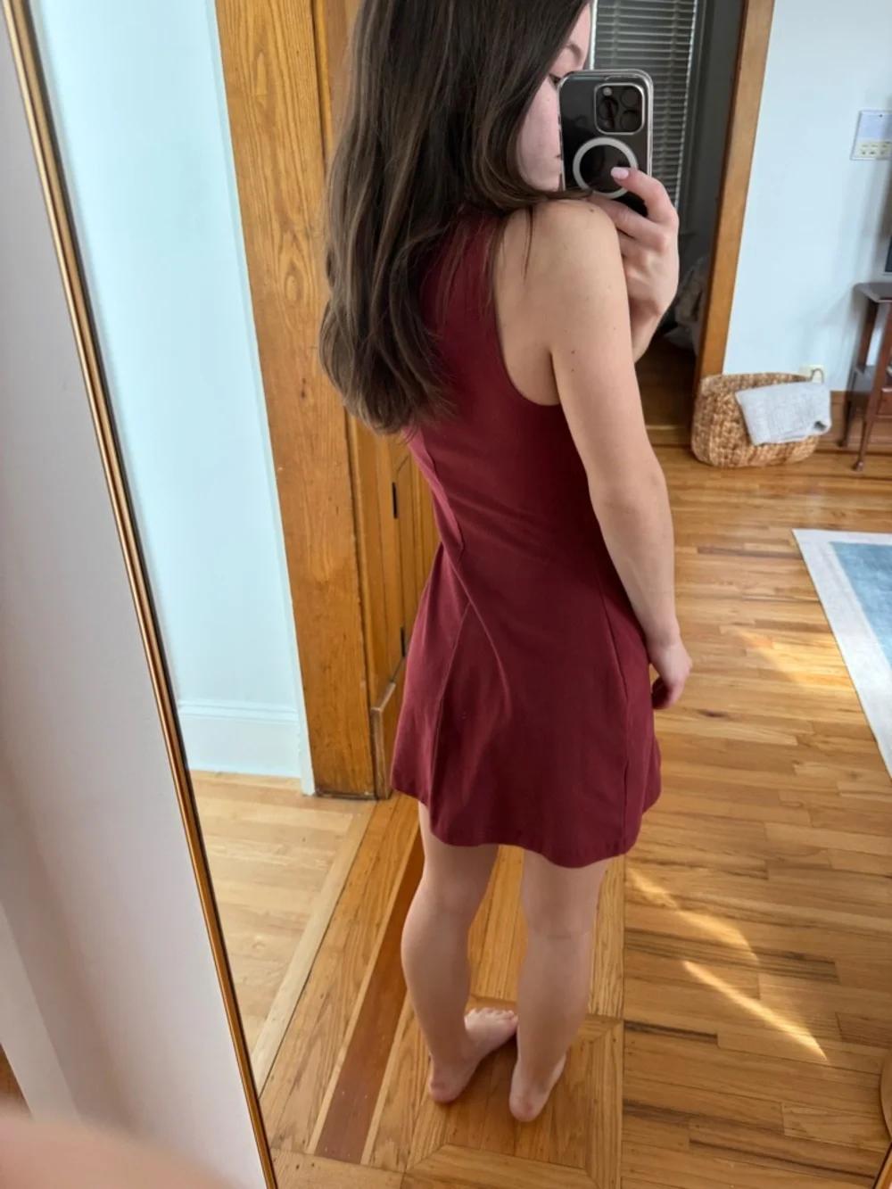 Reformation Sleeveless Burgundy Mini Dress - Picture 2 of 6